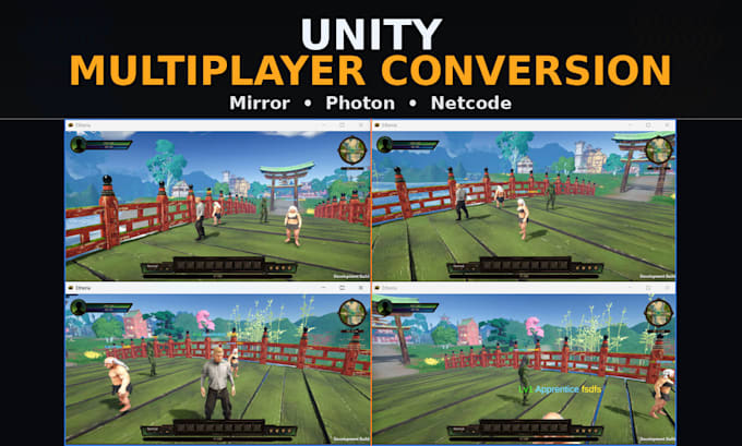 convert your singleplayer unity game to multiplayer using mirror photon netcode