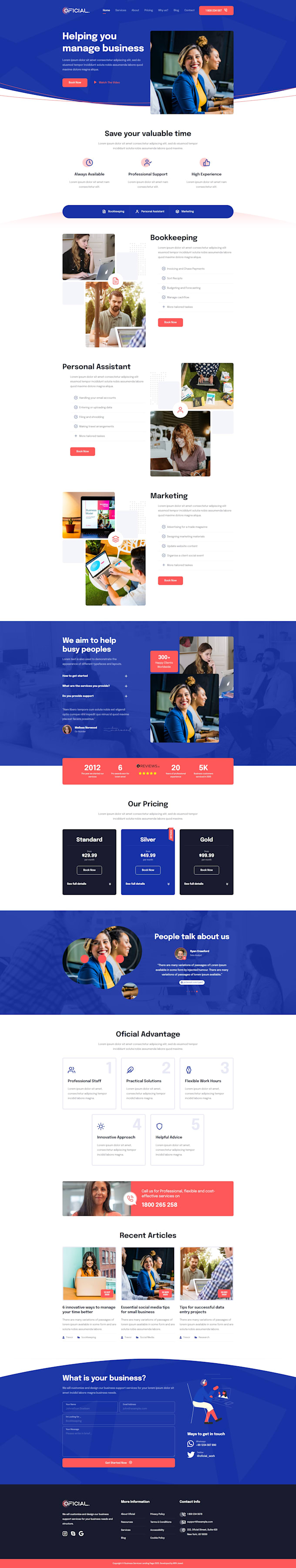 landing page design website with wordpress elementor web design
