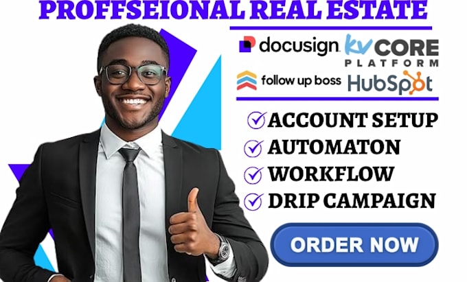 setup docusign integration kvcore crm follow up boss hubspot email automation