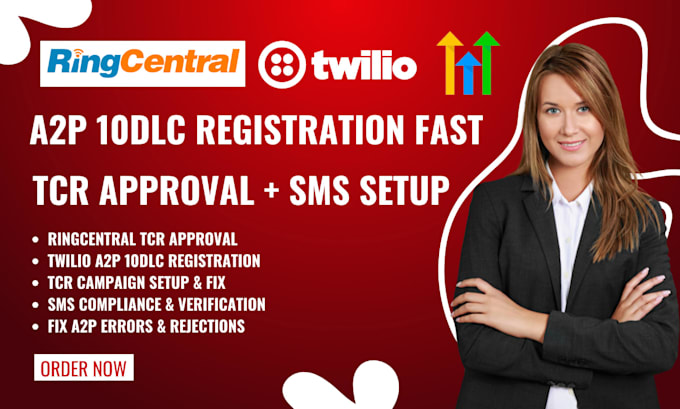 do ringcentral tcr approval, twilio a2p 10dlc registration