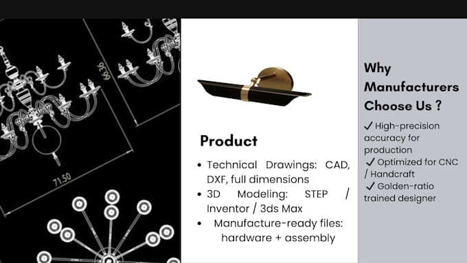 create cad models for sconces and pendants