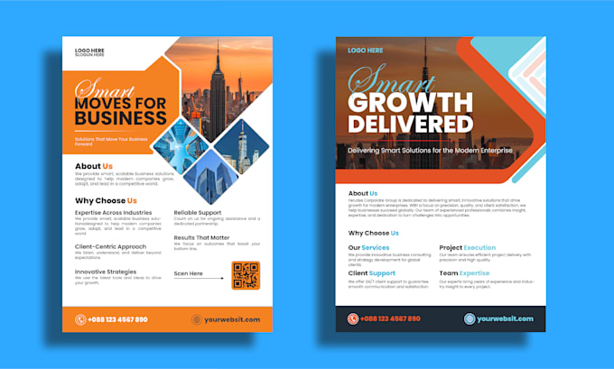 design single and double side flyers
