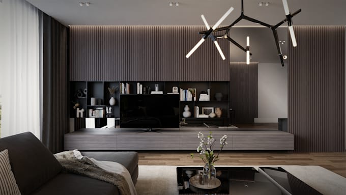 render small interior sketchup model