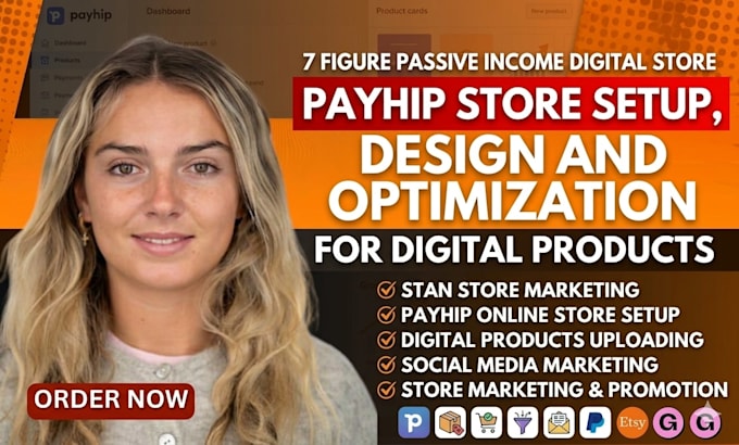 setup payhip store, payhip online store, payhip website, pensight store design