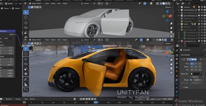 create 3d car modeling for 3d printing and games development