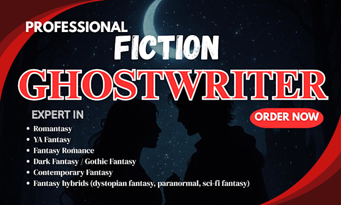 ghostwrite your romance book romantasy ya fantasy novel fiction as a ghostwriter