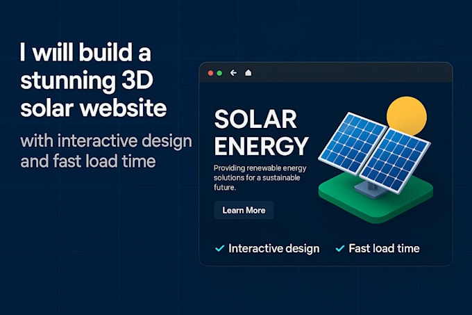 build 3d solar website solar website design interactive solar energy website
