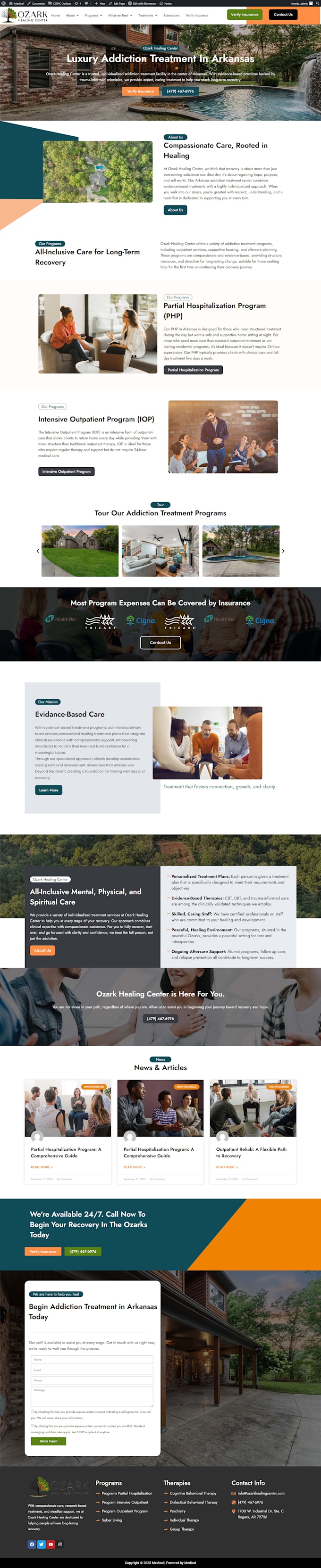 build an elementor wordpress site for startups
