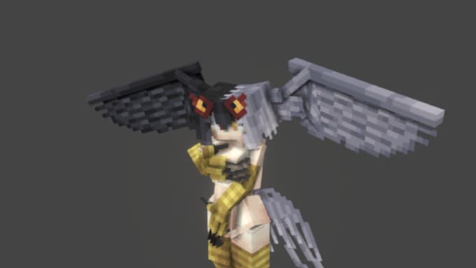 do a minecraft 3d model in blockbench