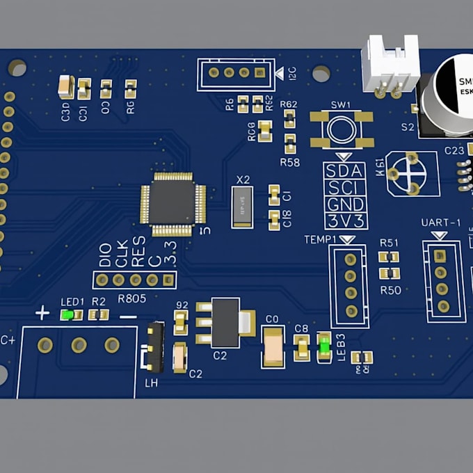 Do pcb design, arduino code, provide bom, garber, schematic, 3d model ...