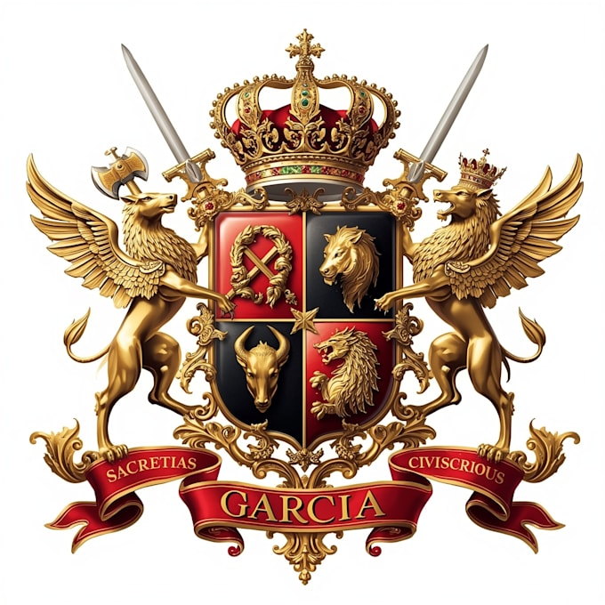 draw a personalized heraldry coat of arms from scratch