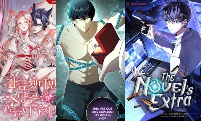 Design webtoon covers in anime or manhwa style manhwa cover art webtoon ...
