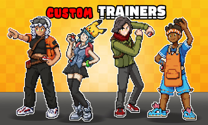 create custom fakemon pixel art character design for games
