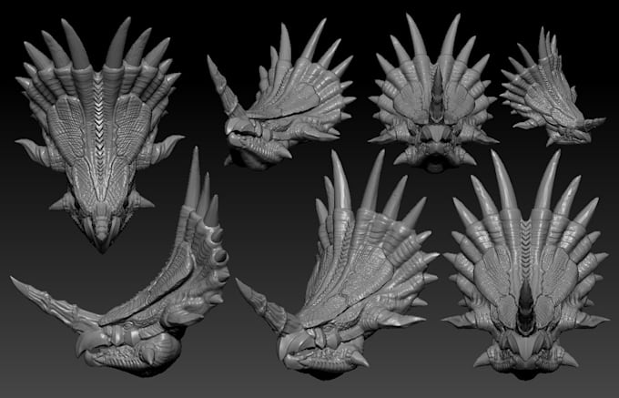 sculpt 3d creature concept,3d creature modeling,fantasy 3d monster,alien,dragons