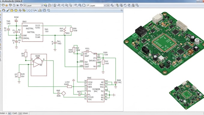 Design a professional pcb design with schematic in eagle or altium by ...