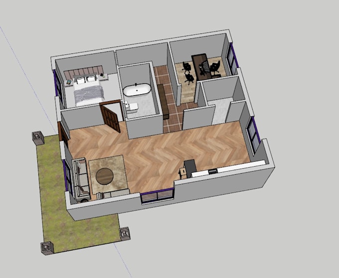 visualize 2d and 3d floor plans with photoshop rendering