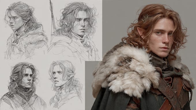 paint a realistic or fantasy portrait