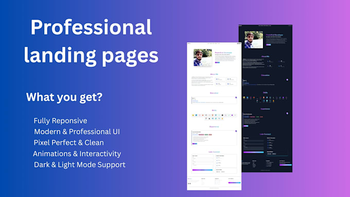 design responsive HTML portfolio to showcase your work
