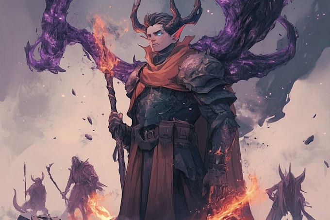 draw a fantasy character ilustration