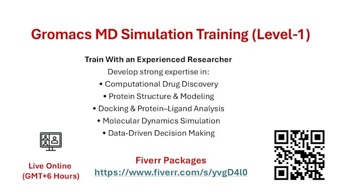 provide live zoom training on molecular dynamics simulation