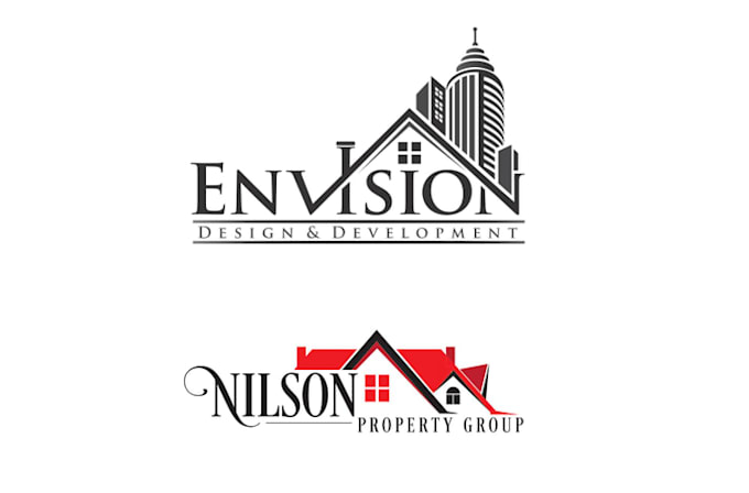 design real estate construction property realtor logo