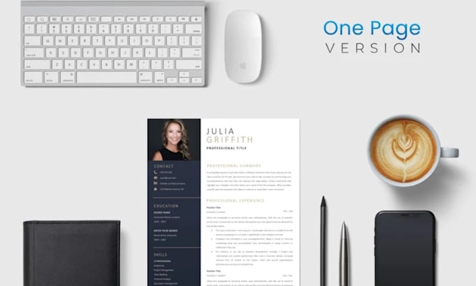 design professional resume template, canva cv design, etsy shop resume template