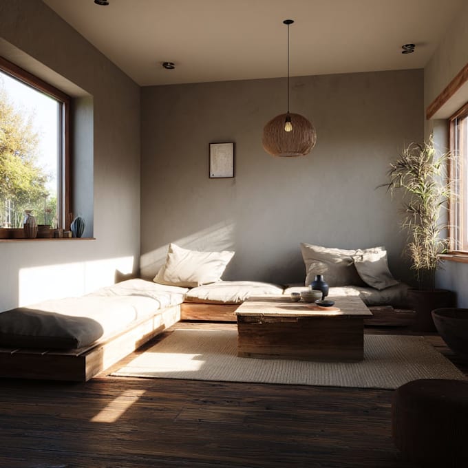 design and render realistic interiors in blender