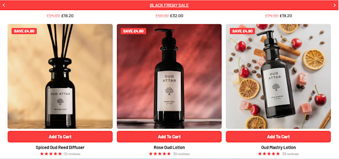 create perfume ecommerce website fragrant store oud cologne perfume website