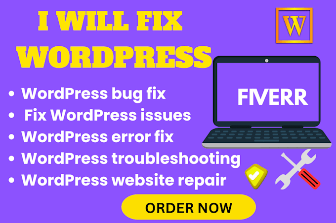 fix wordpress bugs errors issues and repair your website