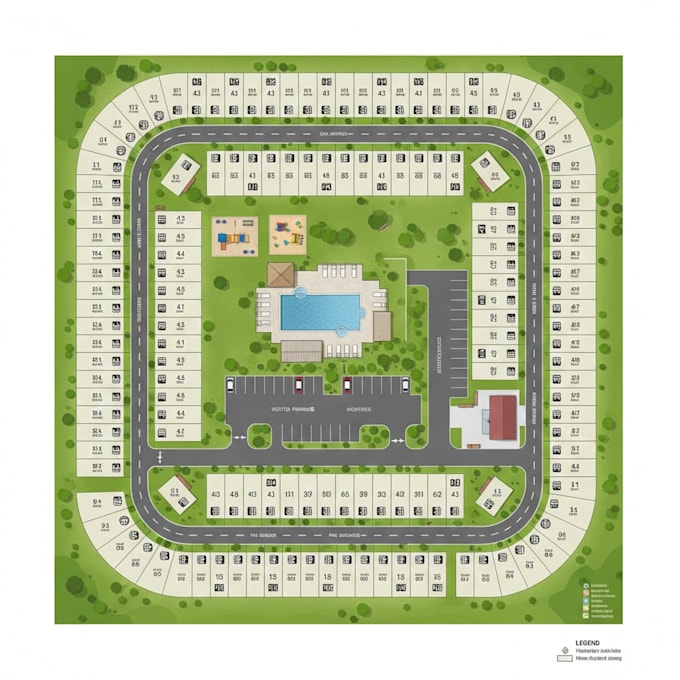 Design site map, rv park, property map, plat map, site plan by Engr ...