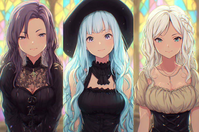 anime style characters commission