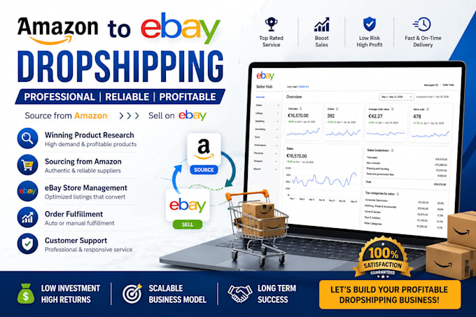 do amazon to ebay dropshipping, top listings