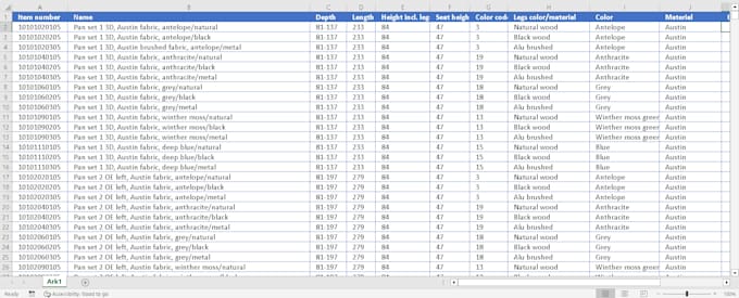do excel data entry, cleaning, and formatting