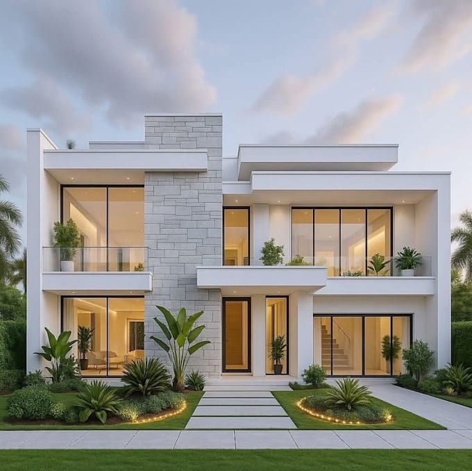 do 3d house exterior design, interior design, 3d commercial rendering