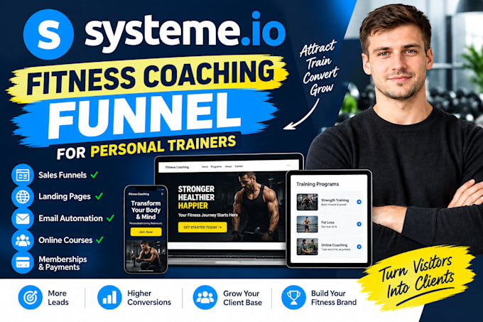 build a systeme io fitness coaching funnel for personal trainers