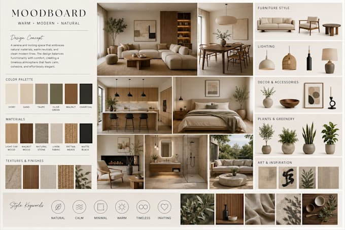 create an aesthetic interior moodboard for your room