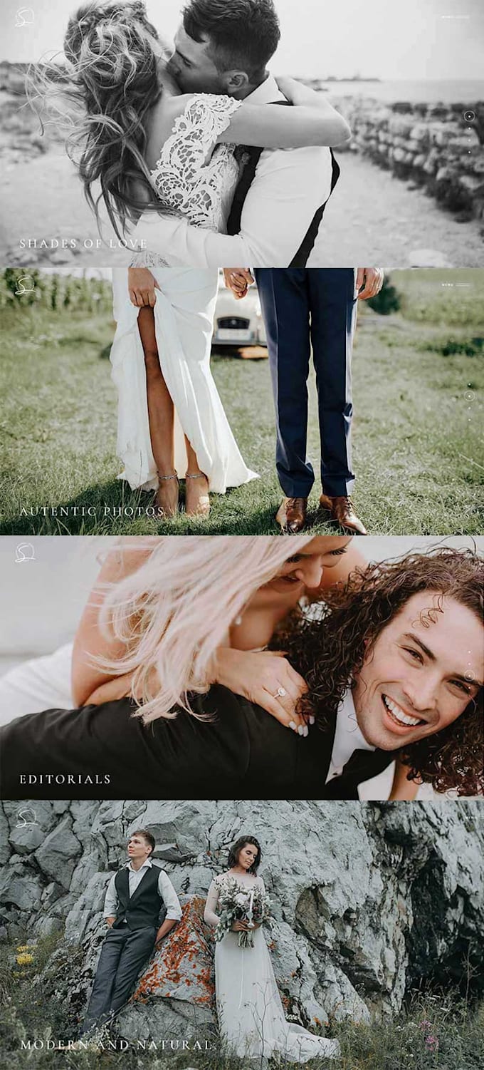 design wedding photography website