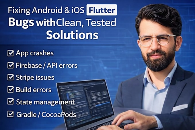 fix flutter crashes, build errors and UI bugs in 24 hours