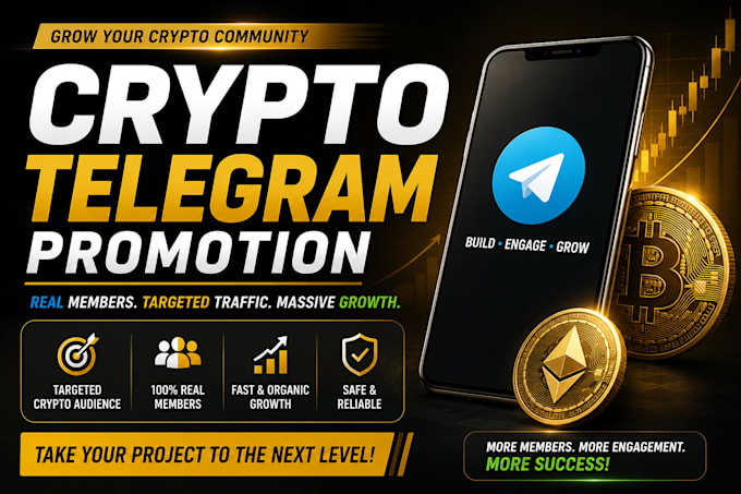 grow crypto telegram promotion, crypto telegram marketing, telegram subscriber