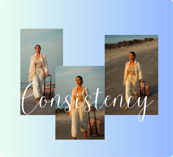 design consistent ai images for social media, and marketing