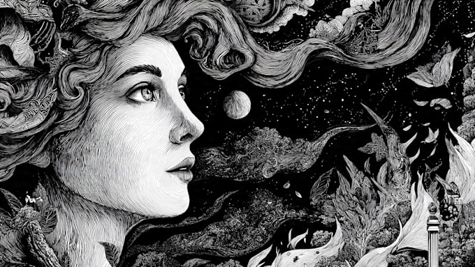 make hand drawn art illustration for you