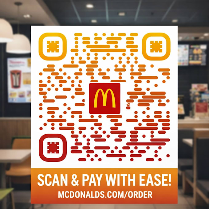 design custom restaurant qr code with logo