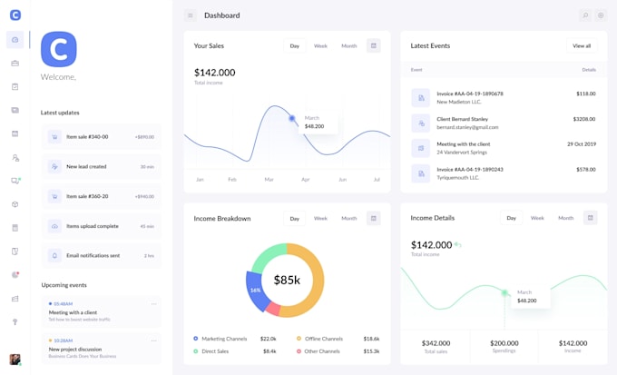 Design modern saas dashboard ui ux for web apps in figma by Aminidr5 ...