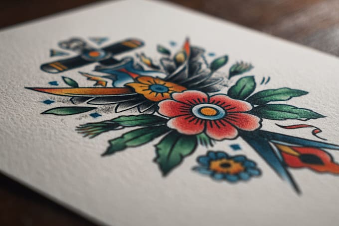 make old school or traditional tattoo design
