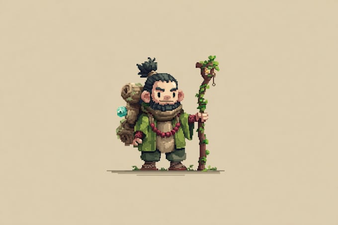 do beautiful pixel art portrait of your avatar