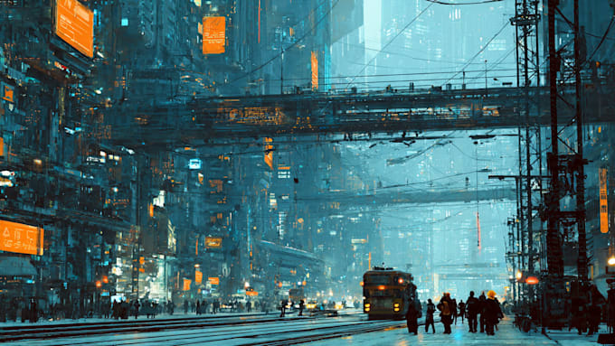 create art in cyberpunk style