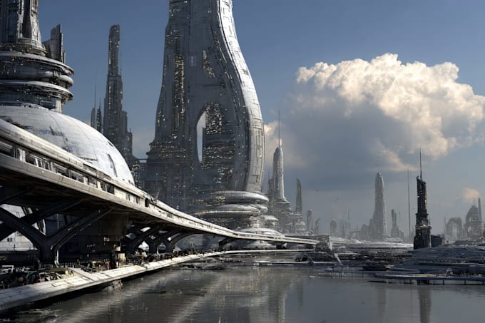 do cyberpunk futuristic city art