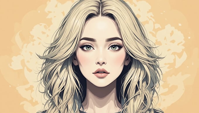 draw portrait vector illustration