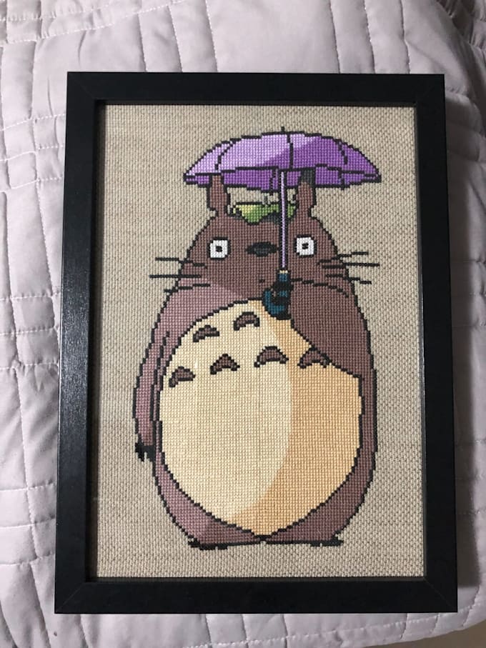 put it in a cross stitch