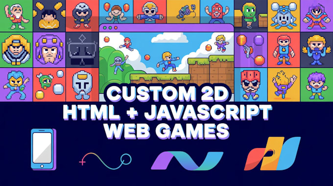 create 2d javascript, html game for website